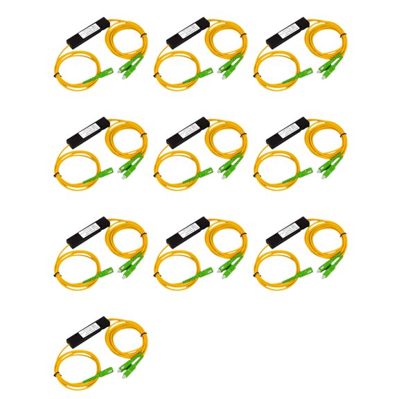 Osfvolr 10X SC/ 1/2 Fiber Optical Splitter Fiber Optic Pigtail Splitter Dual Window Coupler for Fibre Communication System