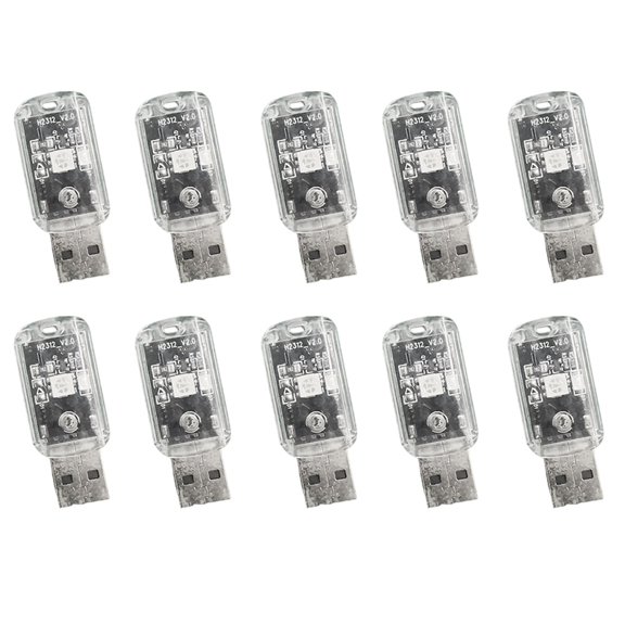 Osfvolr 10pcs Smart Voice Lamp USB Voice Lamp USB Lamp AI Air Conditioner Companion Night Light Colorful Night Lights