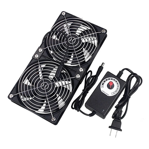 Osfvolr 110V-220V Fan Cooling Controller Btc Machine Chassis Workstation Cabinet Radiator Server Fan for GPU VGA US Plug