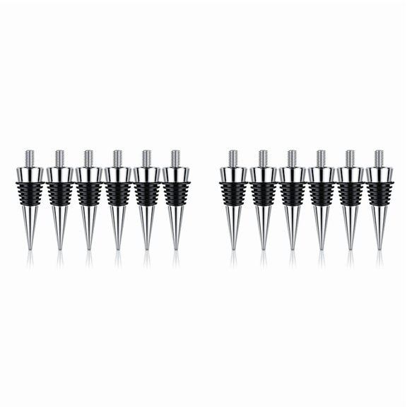 Osfvolr 12 Pieces Metal Bottle Stopper Blank Zinc Alloy Wine Bottle Stopper Kit Reusable Wine Saver Corks Bottle Stopper Set