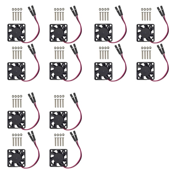 Osfvolr 12PCS Brushless CPU Cooling Fan Heatsink Cooler Radiator 3.3V 5V for Raspberry Pi4 Pi3 B+, Pi 3, Pi 2, Pi 1 B+