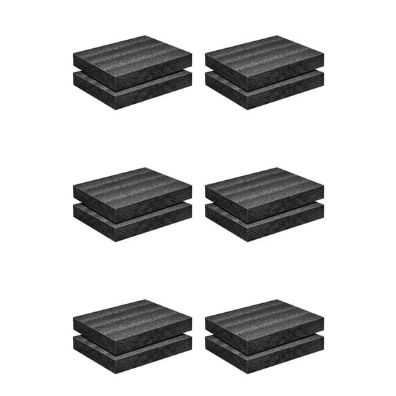 Osfvolr 12Pack Polyurethane Foam Sheet- 16 X 12 X 2 Inch Foam Inserts for Cases- Packing Foam Pads for Toolbox Camera Storage