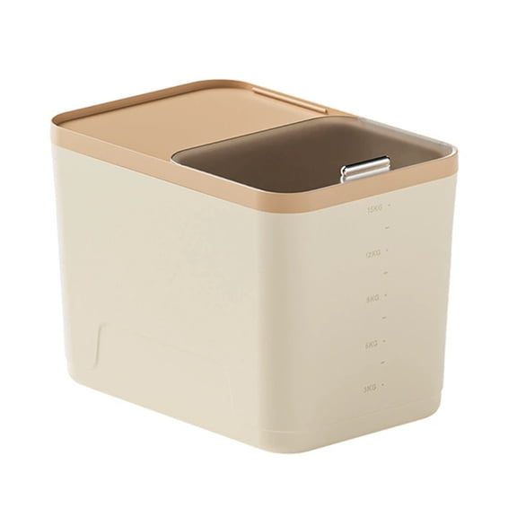 Osfvolr 15KG Rice Storage Box Home with Lid Insect Proof Moisture Proof Rice Box Sealed Jar Kitchen Container Storing Dry Grain