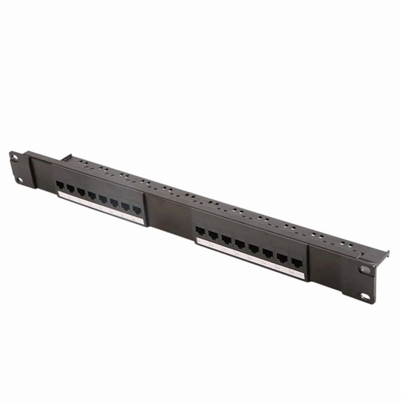 Osfvolr 16-Port Cat-6 Network Patch Panel Rackmount -Through Patch Panel Straight-Through Patch Panel Overhead Patch Panel