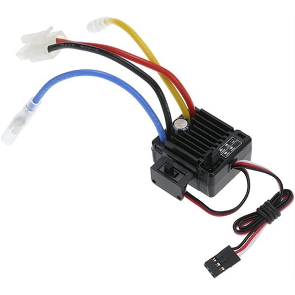 Osfvolr 1pc Brushed 2S-3S 60A ESC 1060 Brushed ESC, 60A Fully Waterproof ESC RTR, SCX10 Crawler Model Car/Boat Model Brushed ESC