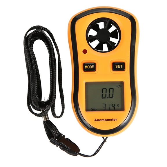Osfvolr 1pc GM8908 Digital Anemometer Handheld Wind Speed and Temperature Meter Navigation Weather Gauge Tester for Outdoor Test