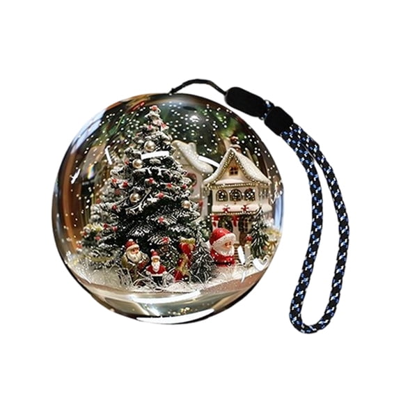 Osfvolr 2.76 Inch 3D Glass Ball Lamp Crystal Spherical Pixel Display Screen 4GB HD Video Player LED Night Light Desktop Decor