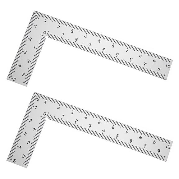 Osfvolr 2 PCS Right Angle Rulers L Shaped Steel Ruler,90 Degree Angle Framing Square Ruler for Measuring Tools