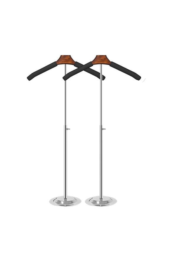 2 Pack Adjustable T Shirt Display Flexible Shoulder Stand, 16-28 Inch Portable Metal Shirt Rack Display Stand