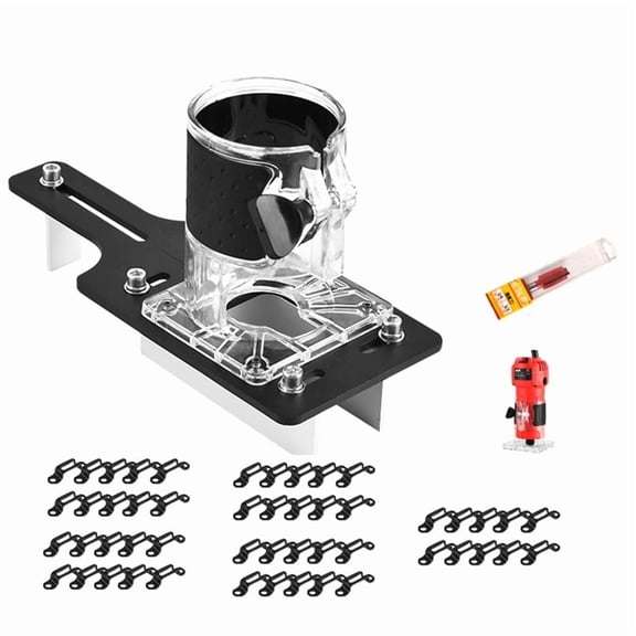 Osfvolr 2 in 1 Automatic Slotted Trimming Machine 65mm Fastener Slotted Mold Adjustable Depth & Angle Manual Woodworking Tool