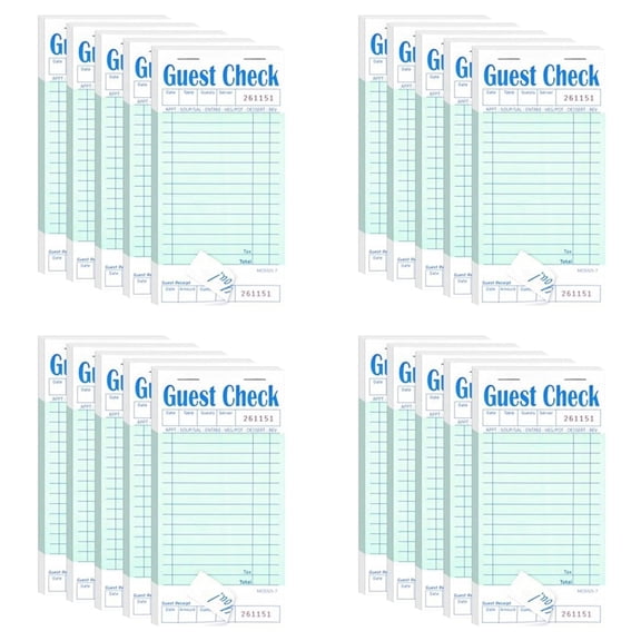 Osfvolr 20 Pack Guest Check Books, Server Note Pads for Restaurant, Green Waiter Checkbook, Restaurant Order Pad 50 Sheets/Pack
