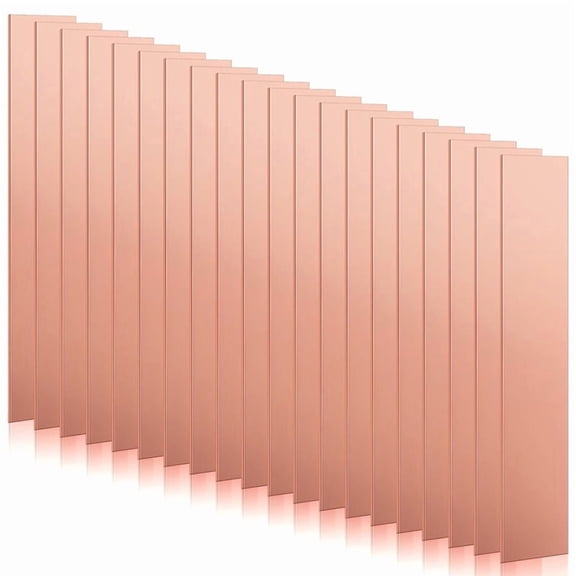 Osfvolr 20 Pack Pure Copper Anode Sheet for Plating and Electroplating, Copper Electrode Strip 1mm X 25mm X 150mm