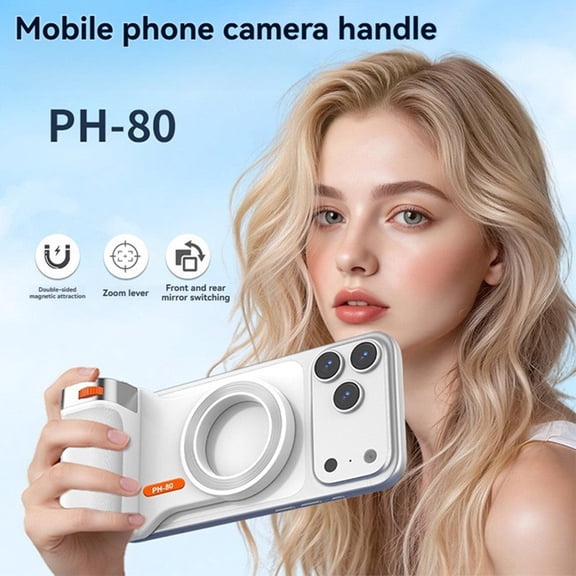 Osfvolr 2026 Phone Camera Magnetic Grip Assistant Shutter Grip Bluetooth Remote Control Photography Stabilizer