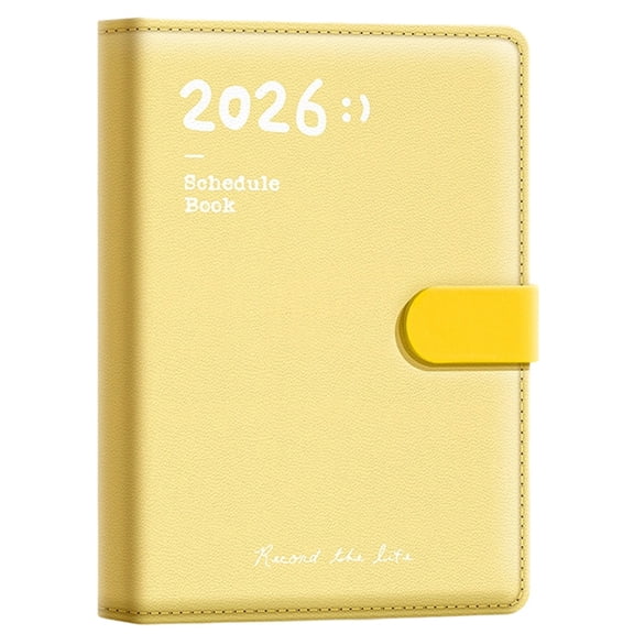 Osfvolr 2026 Planning Notebook, A5 PU Leather, Minimalist Style, Weekly Planner, Productivity Log, Work and Study Tools A