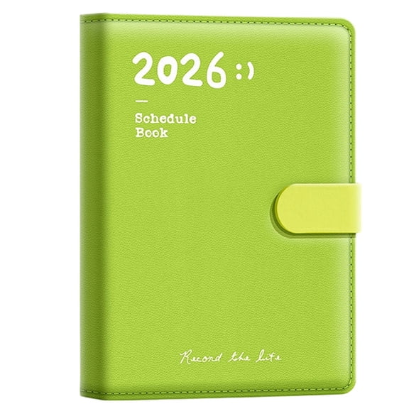 Osfvolr 2026 Planning Notebook, A5 PU Leather, Minimalist Style, Weekly Planner, Productivity Log, Work and Study Tools B