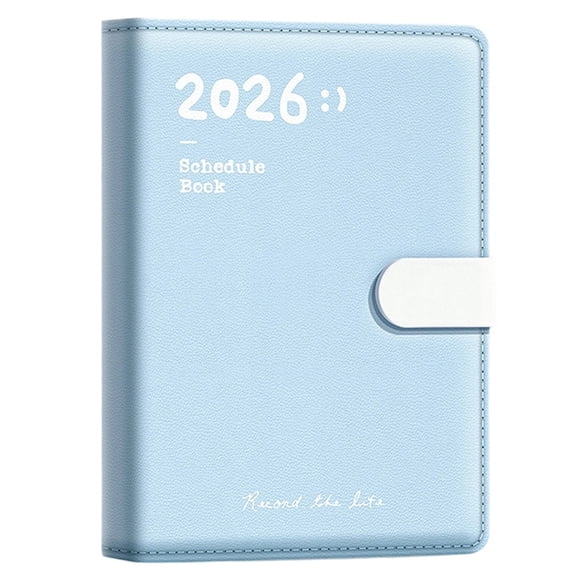 Osfvolr 2026 Planning Notebook, A5 PU Leather, Minimalist Style, Weekly Planner, Productivity Log, Work and Study Tools C