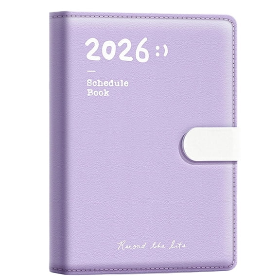 Osfvolr 2026 Planning Notebook, A5 PU Leather, Minimalist Style, Weekly Planner, Productivity Log, Work and Study Tools D