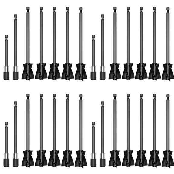 Osfvolr 20Pcs Resin Mixer Paddles with 8 Extension Rods, Epoxy Mixer Attachment for Powerful Mixing, Reusable Paint Mixer