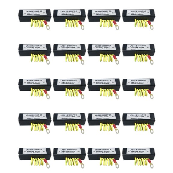 Osfvolr 20X 100/1000M POE IP Camera Network POE Switch RJ45 & POE Surge Protector Protection Device Arrester SPD 1000M