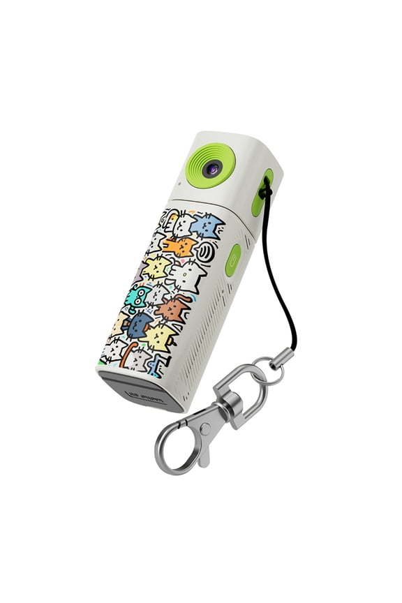 2K Digital Mini Action Camera Thumb Keychain Camera Retro Video Recorder Portable Pocket Small Camcorder White
