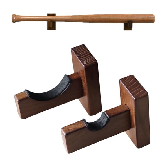Osfvolr 2PCS Baseball Bat Display Case,Baseball Bat Hanger Holder, Wall Mount Baseball Bat Horizontal Rack,Baseball Bat Bracket
