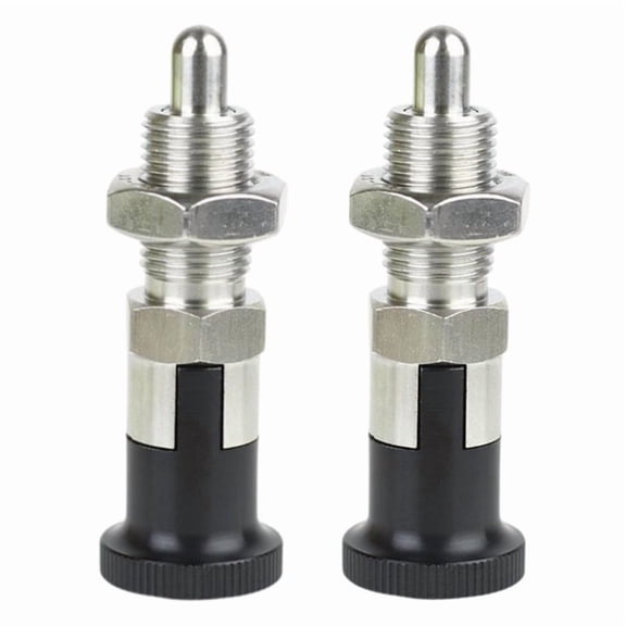 Osfvolr 2PCS M10 Stainless Steel Spring Loaded Plunger Pin Retractable Spring Loaded Plunger Knob for Tool Chests and Toolboxes
