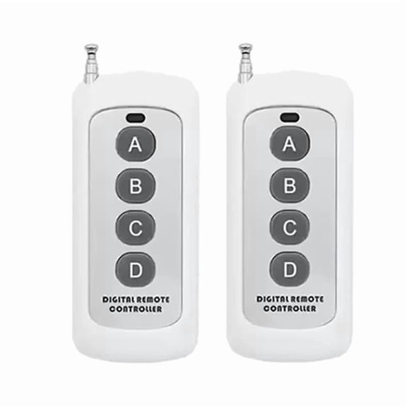 Osfvolr 2Pcs Wireless Remote Control Learning Code EV1527 Module with Antenna ABCD 4 Button Control 1000M Long Range Opener