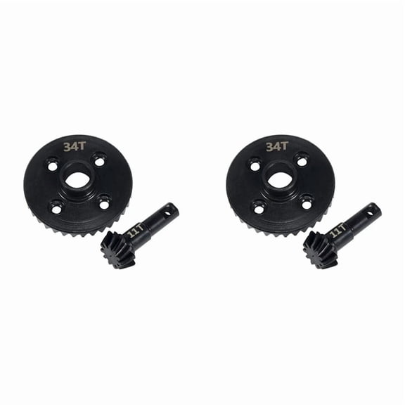 Osfvolr 2X 1/10 RC Crawler Car Upgrade Kit - Steel Overdrive & Underdrive Axle Differential Gears for TRX4 TRX6 34T