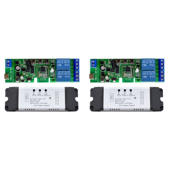 Osfvolr 2X 2 Channel Tuya Zigbee Smart Wifi Electric Linear Actuator Motor Controller DC/AC 7-32V Smart Switch