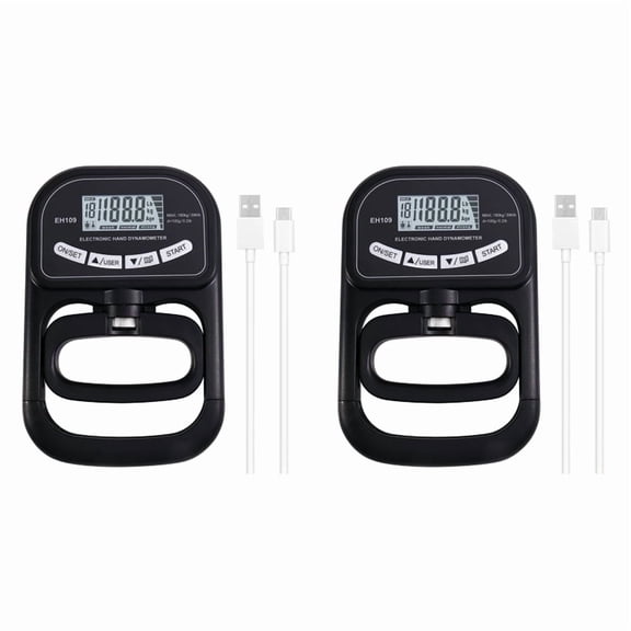 Osfvolr 2X 265 Lbs / 120Kgs Hand Dynamometer Grip Strength Trainer-Electronic Hand Grip Strength Tester Grip Strengthener