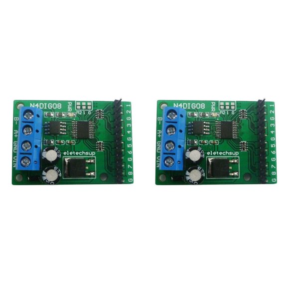 Osfvolr 2X 8Ch Input/Output Digital Switch TTL LvTTL CMOS RS485 IO Control Module Modbus Rtu Board for PLC Relay, (with Pin)