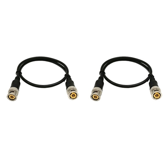 Osfvolr 2X BNC Jumper Q9 HD Monitor Line Double-Head Video Cable 0.5 M Jumper 2 Core RVV Cable