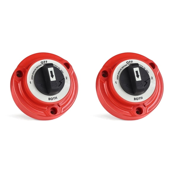 Osfvolr 2X Car Dual Battery Switch 400A 6-32V 4 Position Power Cut Off Battery Isolator for Marine Boat RV Big Truck