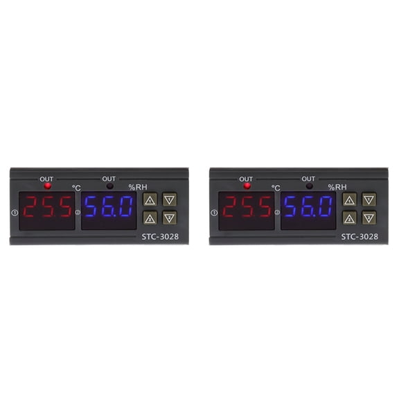 Osfvolr 2X Digital Thermostat Hygrostat Temperature Humidity Control  3028 AC 110V 220V Hygrometer Incubator Controller