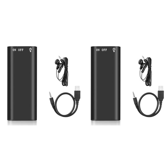 Osfvolr 2X Digital Voice Recorder MP3 Player Professional Voice Activated Audio Recorder 192Kbps WAV Audio Recorder 8GB