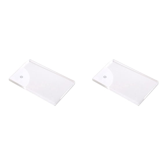 Osfvolr 2X LED Blank Acrylic Glowing Business Card Light Transparent Name Tag Board DIY Gift for Husband Boyfriends Dady Gift