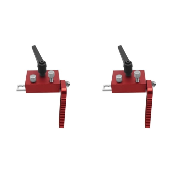 Osfvolr 2X Miter T Track Stop for Woodworking Type 75 Aluminium Alloy Manual Adjustable Miter Stop Block Woodworking Limiter A