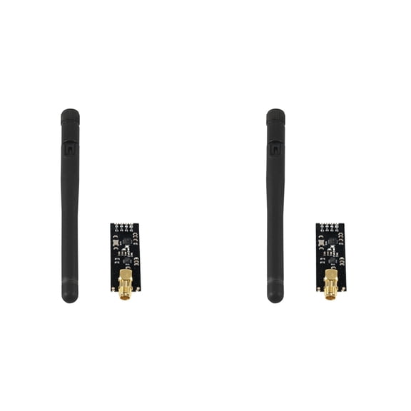 Osfvolr 2X NRF24L01+PA+ Wireless Transceiver  Transceiver Module 1100-Meter Long-Distance with Antenna 1Set