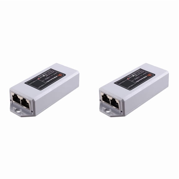 Osfvolr 2X New 2 Port Gigabit POE Extender 1000Mbps - IEEE 802.3af/At PoE Repeater for IP Camera/NVR/AP, 100m Range Extender