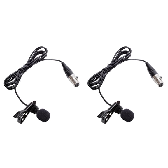Osfvolr 2X Professional Lavalier Lapel Microphone for Amost Wireless Bodypack Transmitter Mini 3 Pin XLR