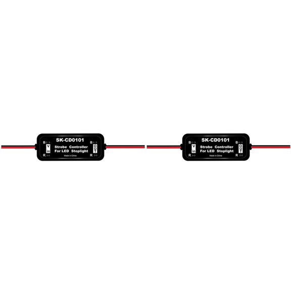 Osfvolr 2X Strobe Controller Brake Light Flasher Module for Car LED Brake Stop Light Lamp 12V-16V LED Flash Tail Stop, SK-CD0101