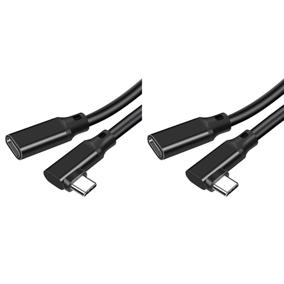 Osfvolr 2X USB-C Extension Cable 90 Degree Elbow USB 3.2 Gen2, PD 100W, 20Gbps Data Transfer for Monitor Casting,VR 20CM