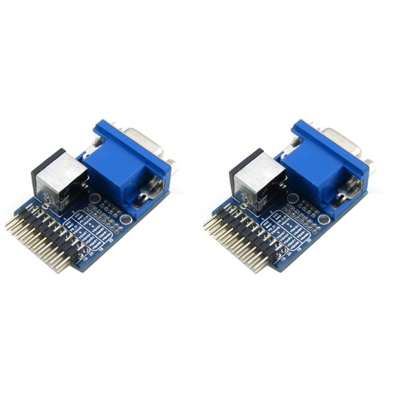 Osfvolr 2X VGA to PS2 Module VGA PS2 Test Module Adapter Board Development Board