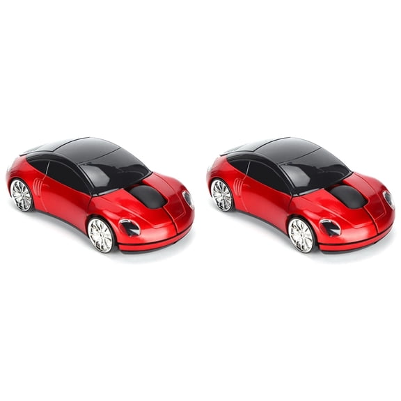 Osfvolr 2X Wireless Mouse Car Mouse Wireless Mouse Car Shape Ergonomic Optical Cordless Mice with USB Receiver Mause