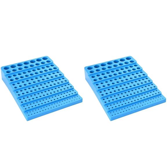 Osfvolr 2pc 187 Grid Milling Cutter Drill Bit Storage Box CNC Tool Organizer Plastic Placer Reamer -Frame Tool Accessories