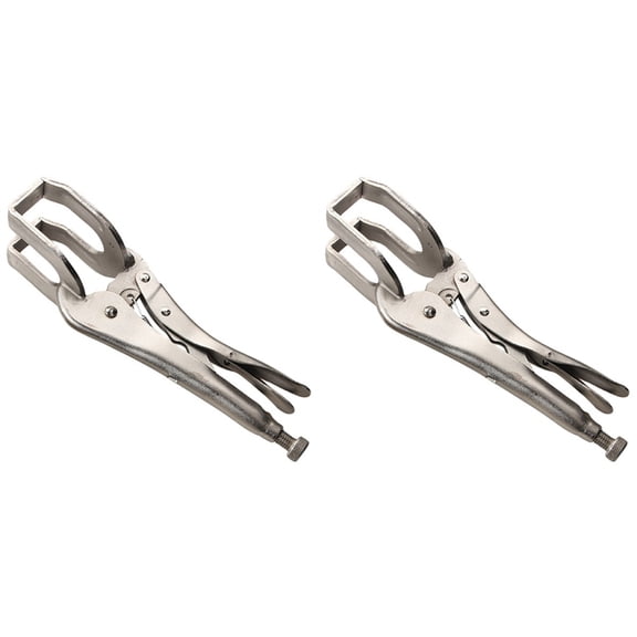 Osfvolr 2pcs 11 Inch Steel Vise Fixed Welding Plate Clamp Metal Grip Locking Pliers