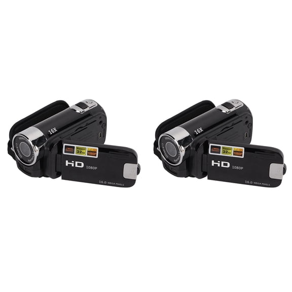 Osfvolr 2pcs 16MP Digital Camcorder 1080P Full HD DV Camcorder Digital Video Camera Degree Rotation Screen 16X Night Zoom