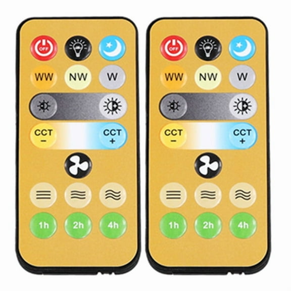 Osfvolr 2pcs Wireless Switches 3-Speed Timing Remote Control for E27 Ceiling Fan Light 1-4h Timing Remote Control