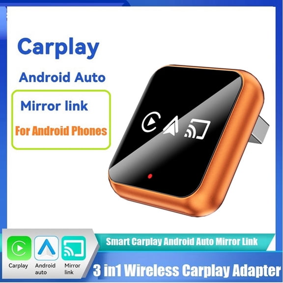 Osfvolr 3 In1 Wireless Carplay Adapter Mirror Link for Android USB Dongle Android Auto Smart Carplay Wired Carplay to Wireless