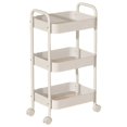 Osfvolr 3-Tier Kitchen Cart with Wheels, Multifunctional Mobile Storage ...